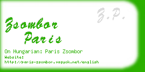 zsombor paris business card